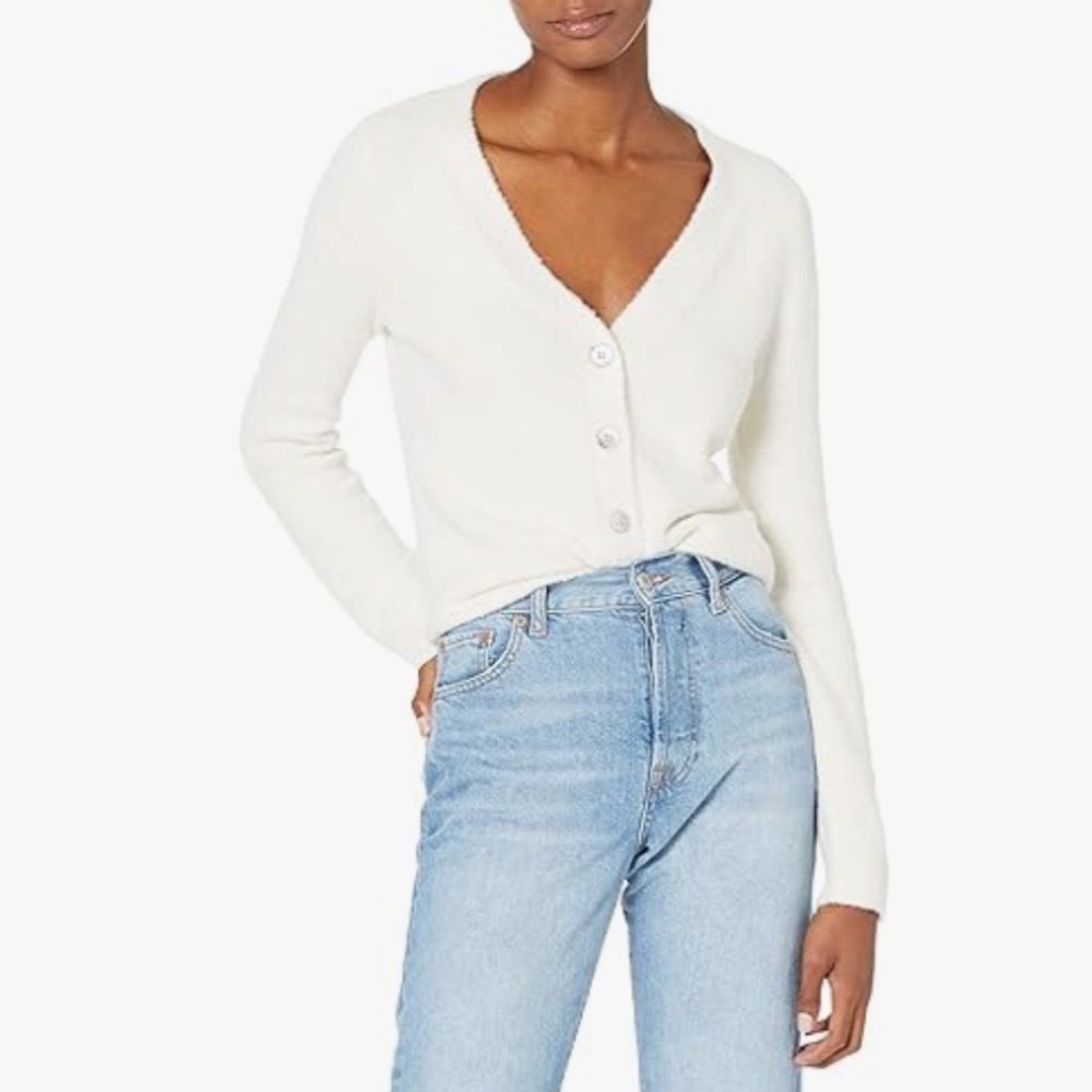 The Drop - Women's Francine V-Neck Button-Front Cozy Cardigan